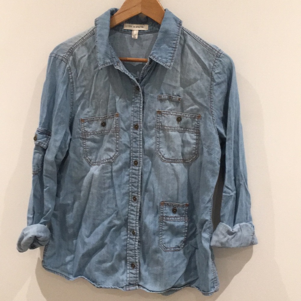 Jean button up